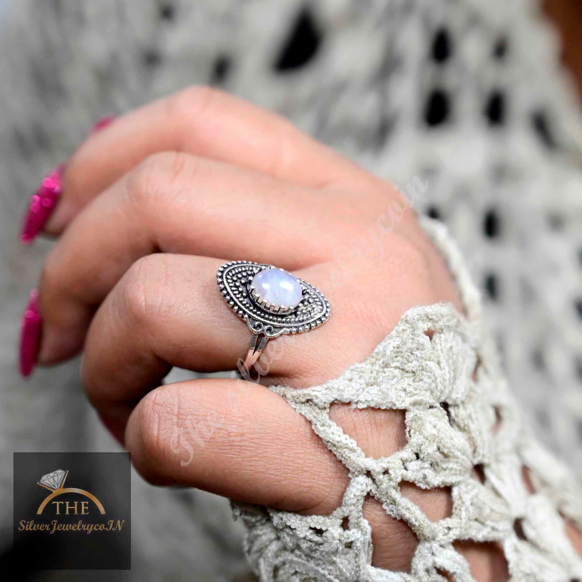 Moonstone Ring Tiny Silver Ring statement ring Sterling Silver Ring simple belly ring Moonstone wanderlust jewelry bridesmaid gift