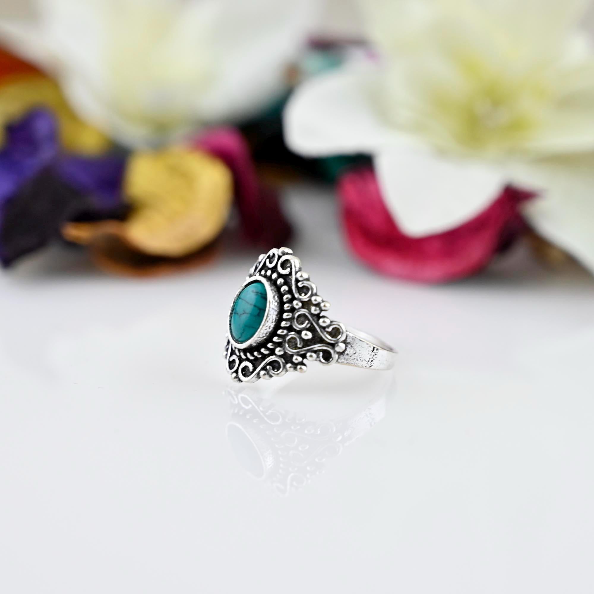 dainty turquoise ring turquoise wedding band turquoise stacking ring delicate turquoise ring everyday ring anniversary gift