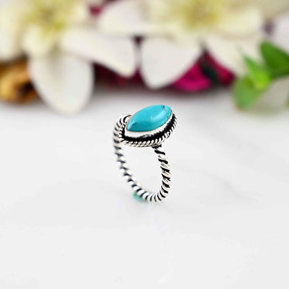 Dainty Turquoise Ring, Turquoise, Turquoise Rings, Stackable Rings For Women, Sterling Silver Turquoise Ring, Turquois Jewelry  ,